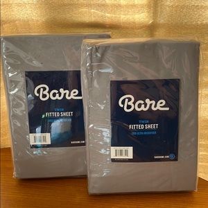2pack Bare TWIN 1800 microfiber fitted sheet GREY